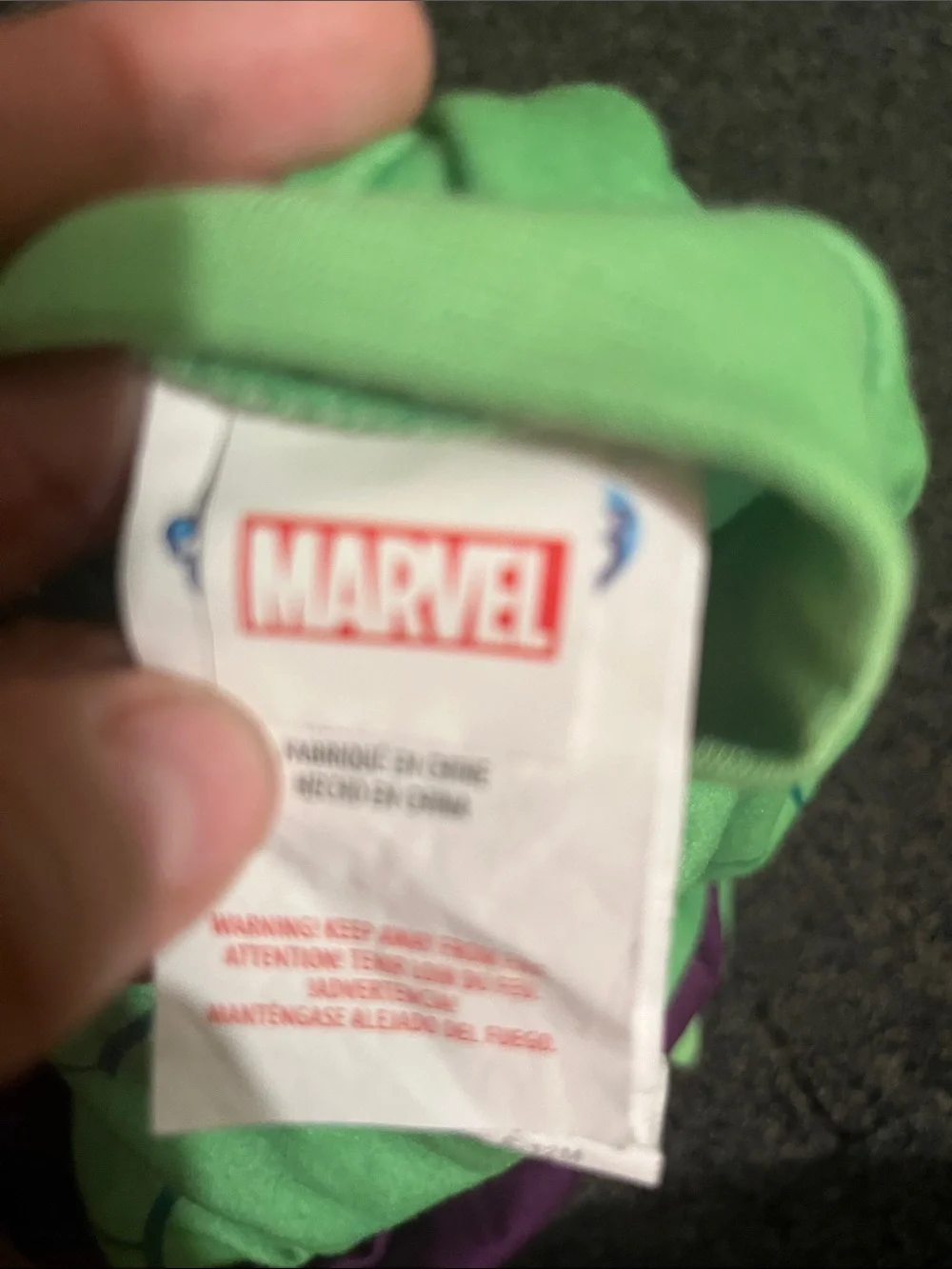 Marvel Green and Purple Muscle Costume for Kids